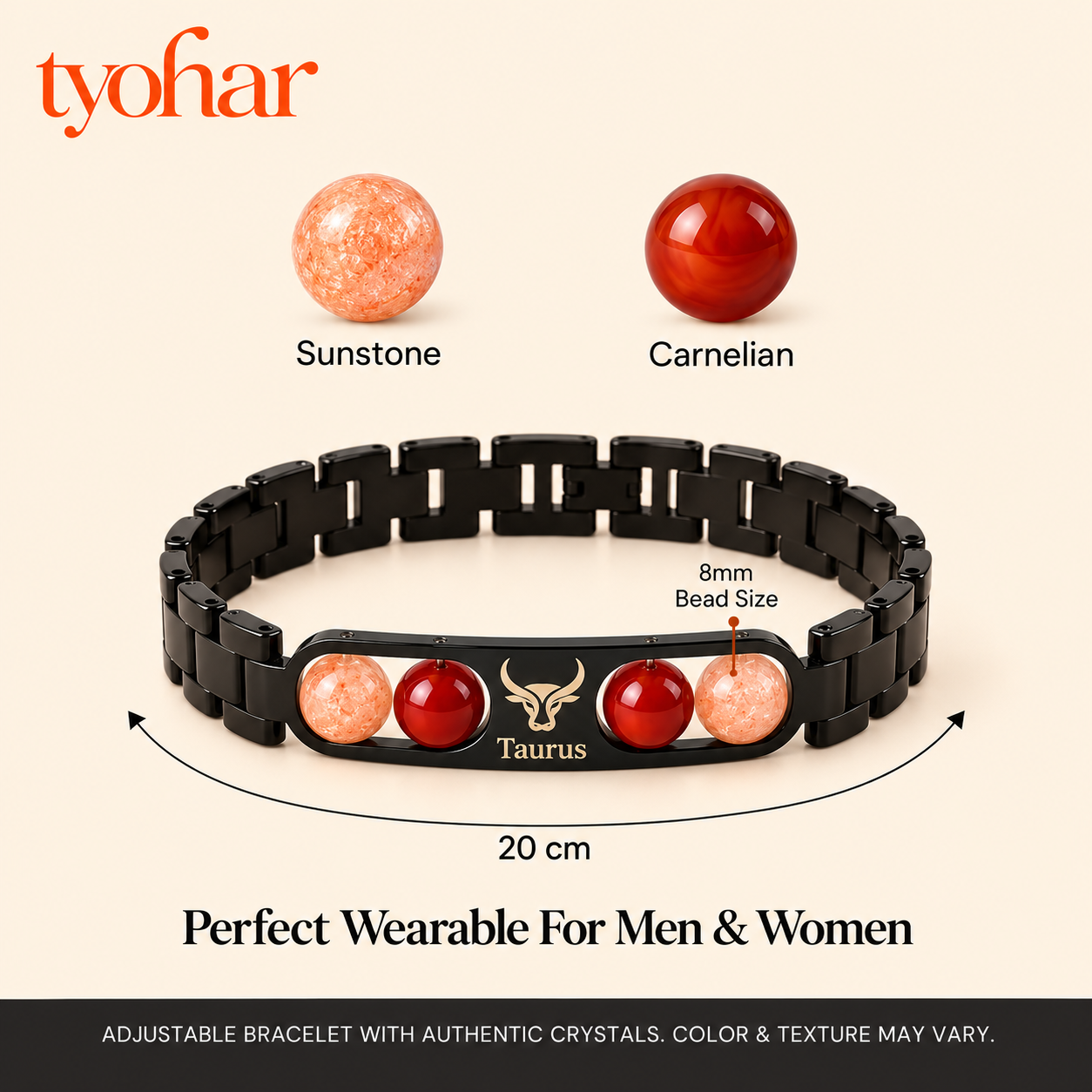 Zodiac Sign Bracelet | Your Crystals + FREE Selenite Plate