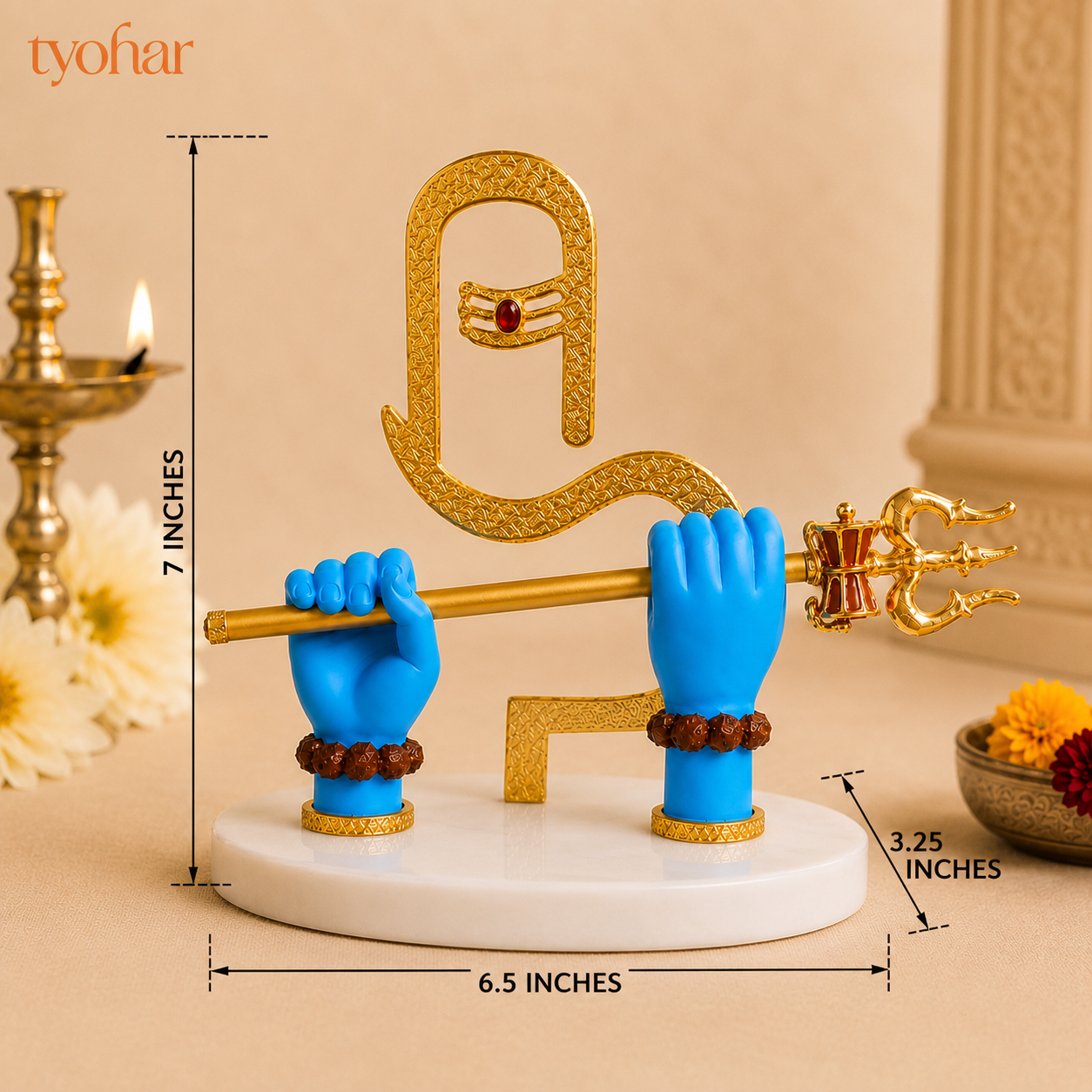 Mahadev's Divine Hands Idol | Gold Plated
