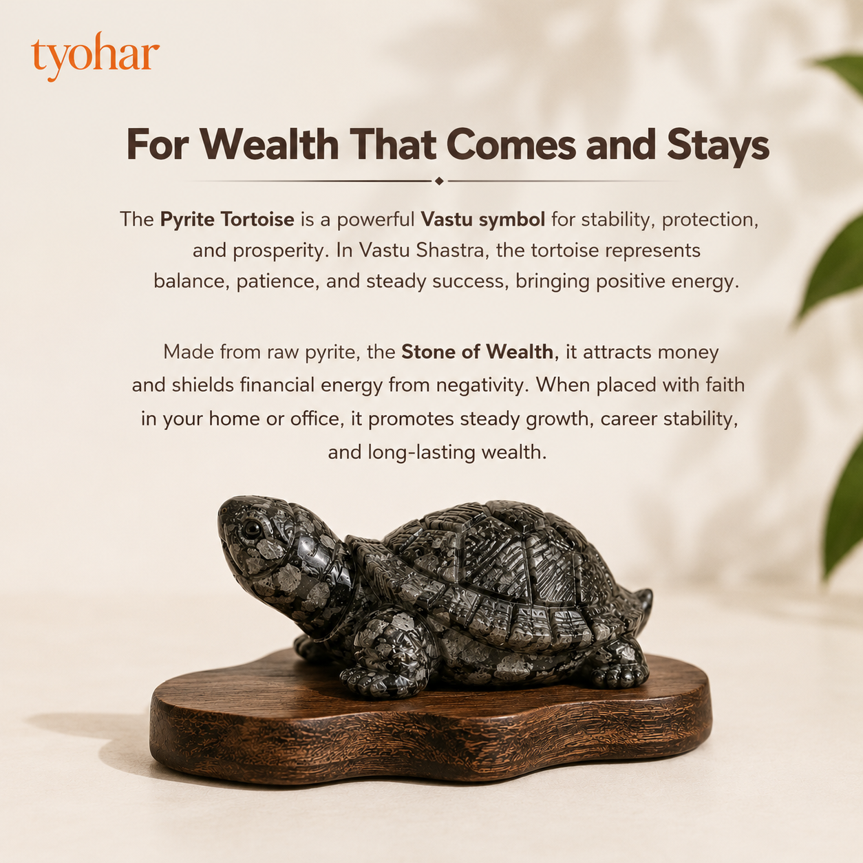 Raw Pyrite Tortoise For Vastu, Feng Shui & Prosperity