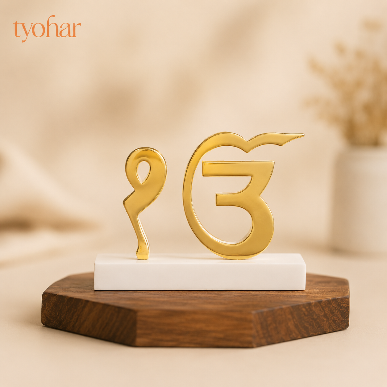 Ek Onkar & Khanda Car Dashboard | Pure Gold Plated