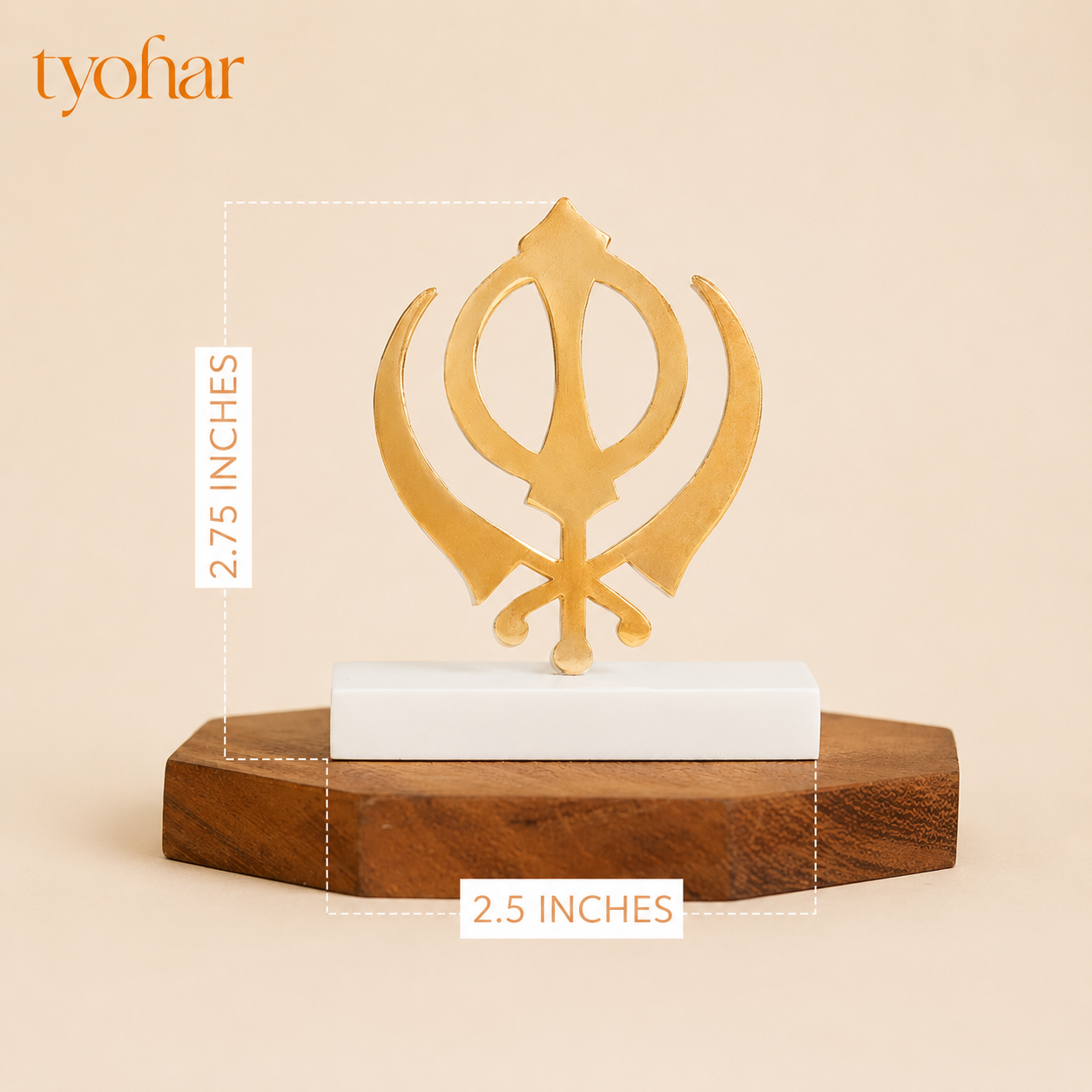 Ek Onkar & Khanda Car Dashboard | Pure Gold Plated