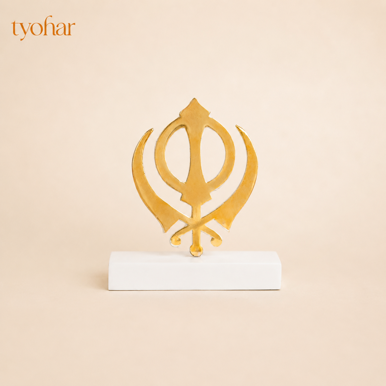 Ek Onkar & Khanda Car Dashboard | Pure Gold Plated
