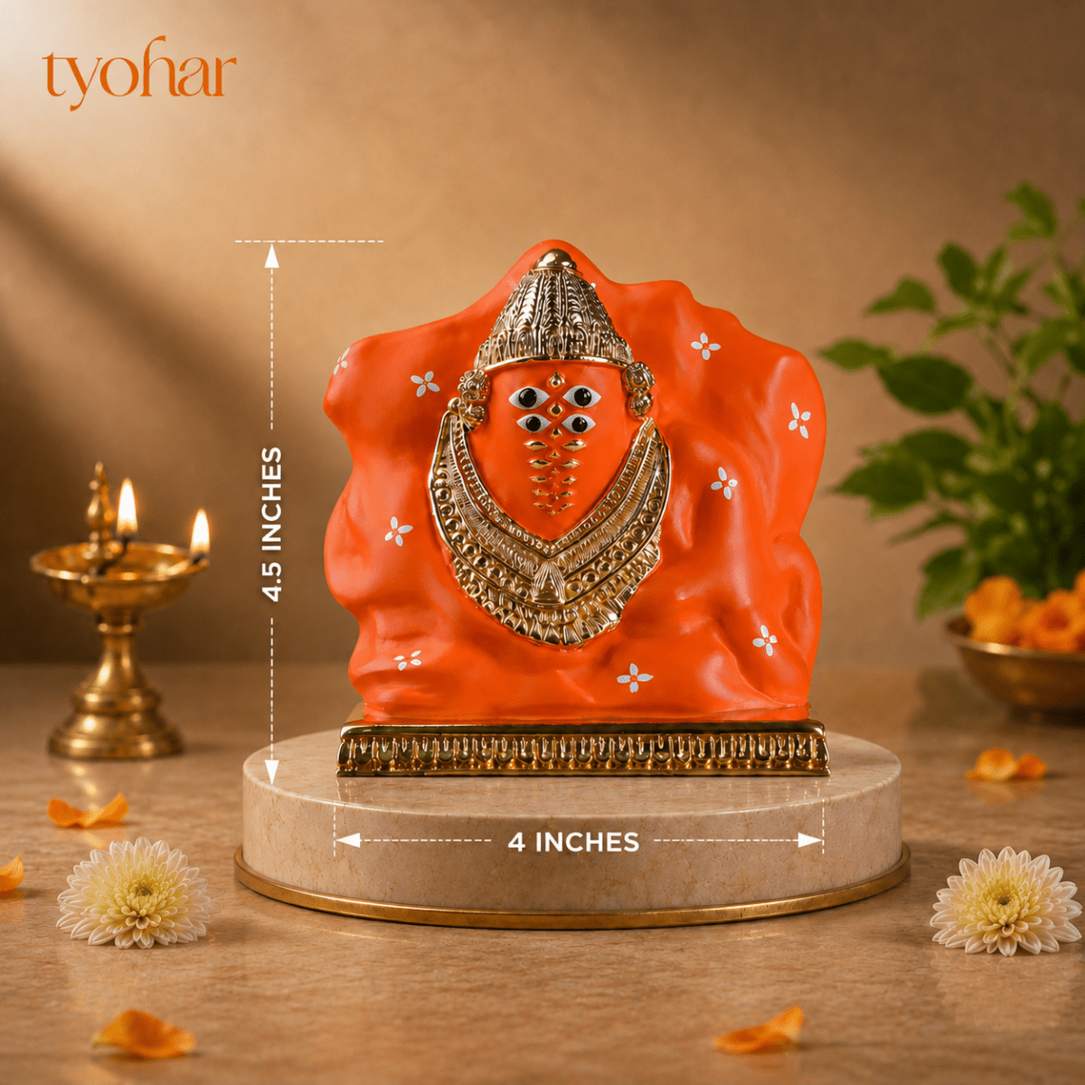 Shree Ashapura Maa Murti | Pure 24K Gold plated - Tyohar Store