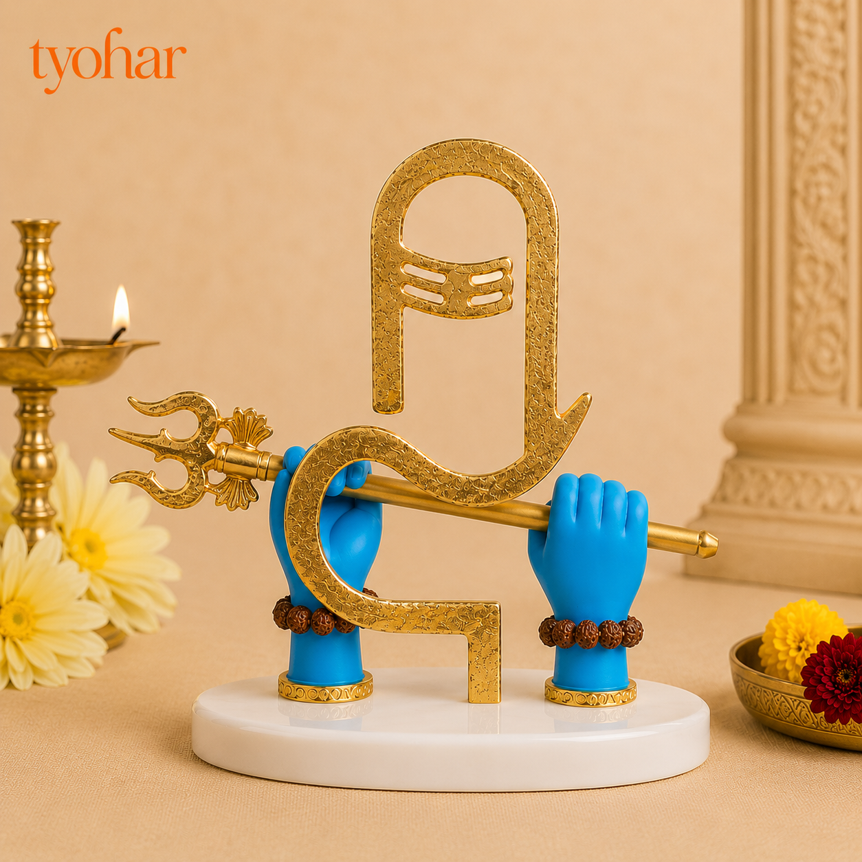 Mahadev's Divine Hands Idol | Gold Plated