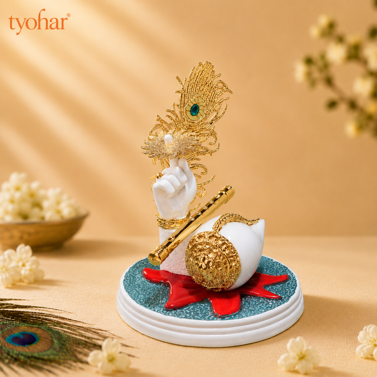 Shree Vishnu's Divine Hand | Pure 24K Gold Plated