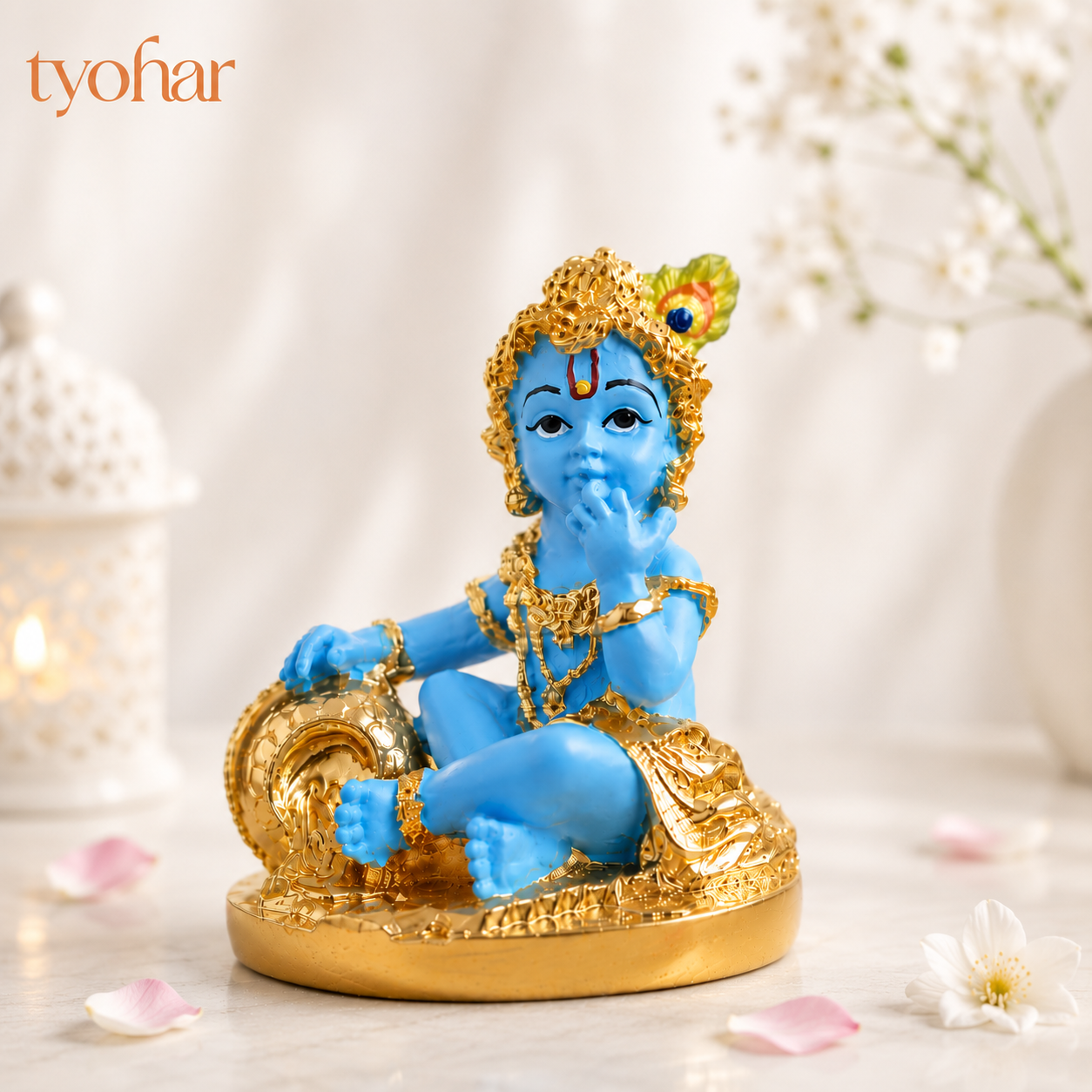 Laddu Gopal Kanha Idol | Pure 24K Gold Plated (Janmashtami Special)