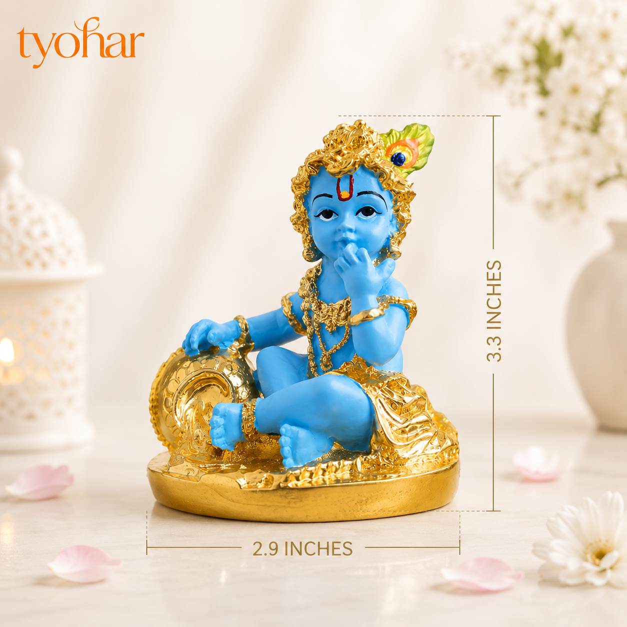 Laddu Gopal Kanha Idol | Pure 24K Gold Plated (Janmashtami Special)