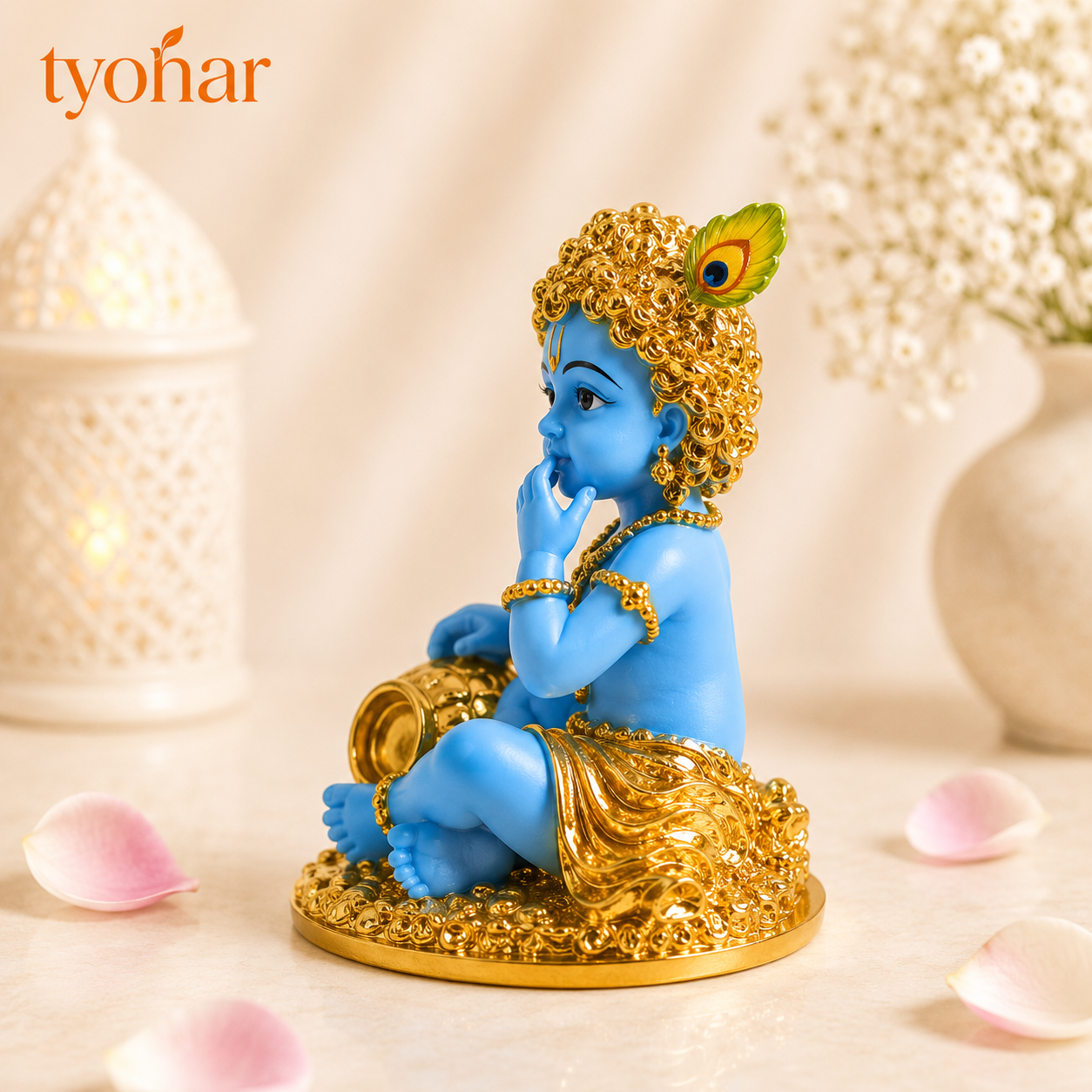 Laddu Gopal Kanha Idol | Pure 24K Gold Plated (Janmashtami Special)