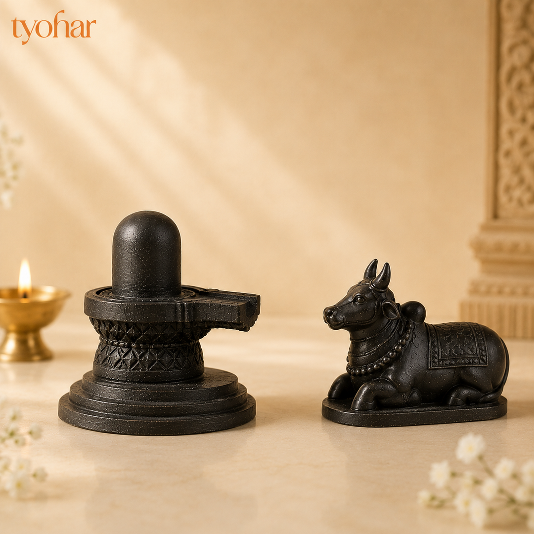 Pyrite Shivling & Nandi | Attract Abundance, Prosperity & Shiv Ji's Blessings