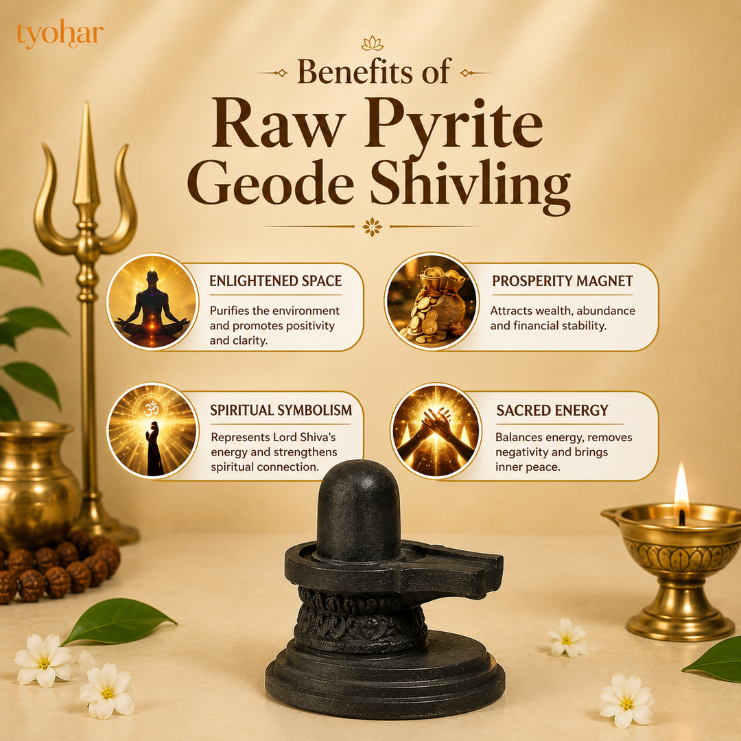 Pyrite Shivling & Nandi | Attract Abundance, Prosperity & Shiv Ji's Blessings