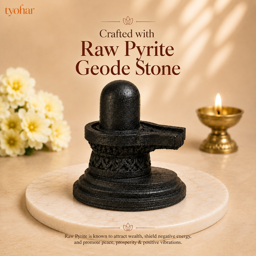 Pyrite Shivling & Nandi | Attract Abundance, Prosperity & Shiv Ji's Blessings