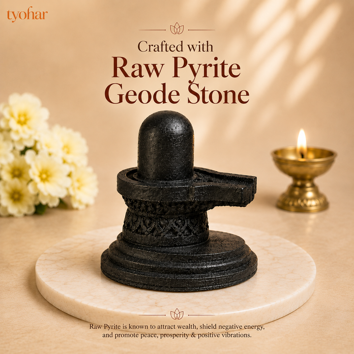 Pyrite Shivling & Nandi | Attract Abundance, Prosperity & Shiv Ji's Blessings