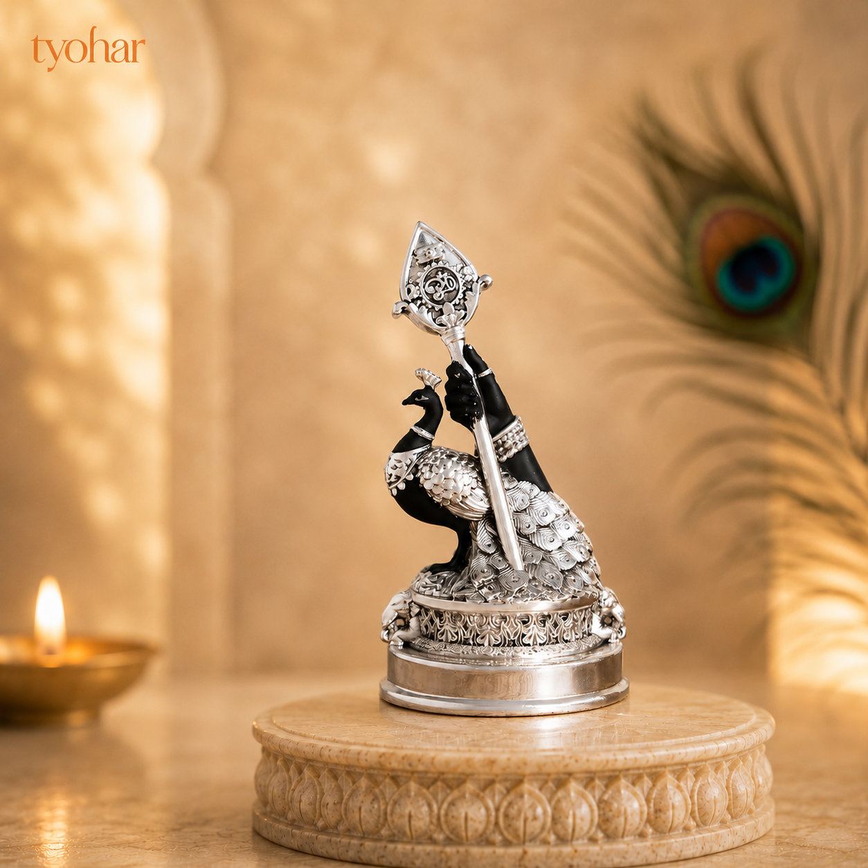Vel Mayil Murugan Idol (999 Silver Plated)