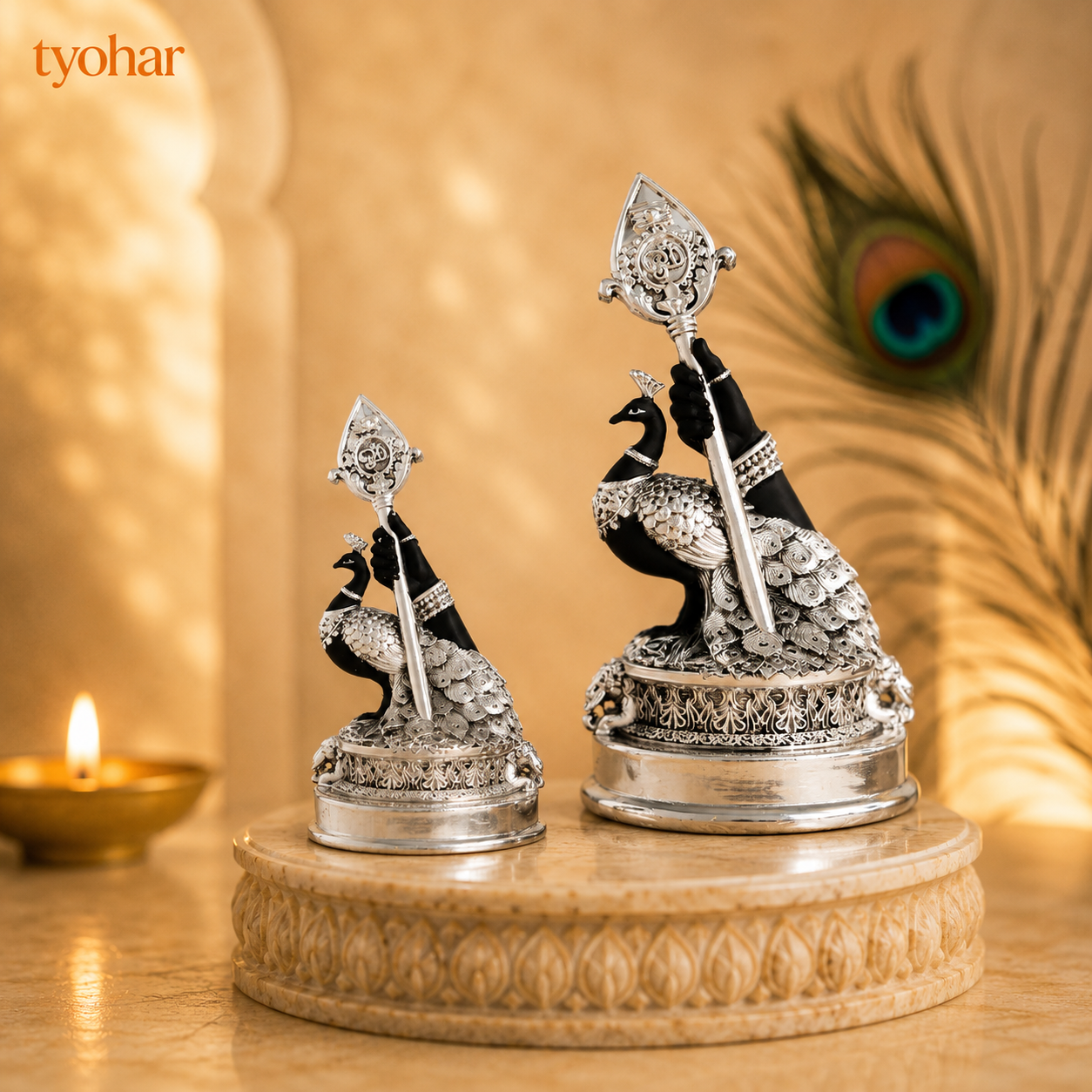 Vel Mayil Murugan Idol (999 Silver Plated)