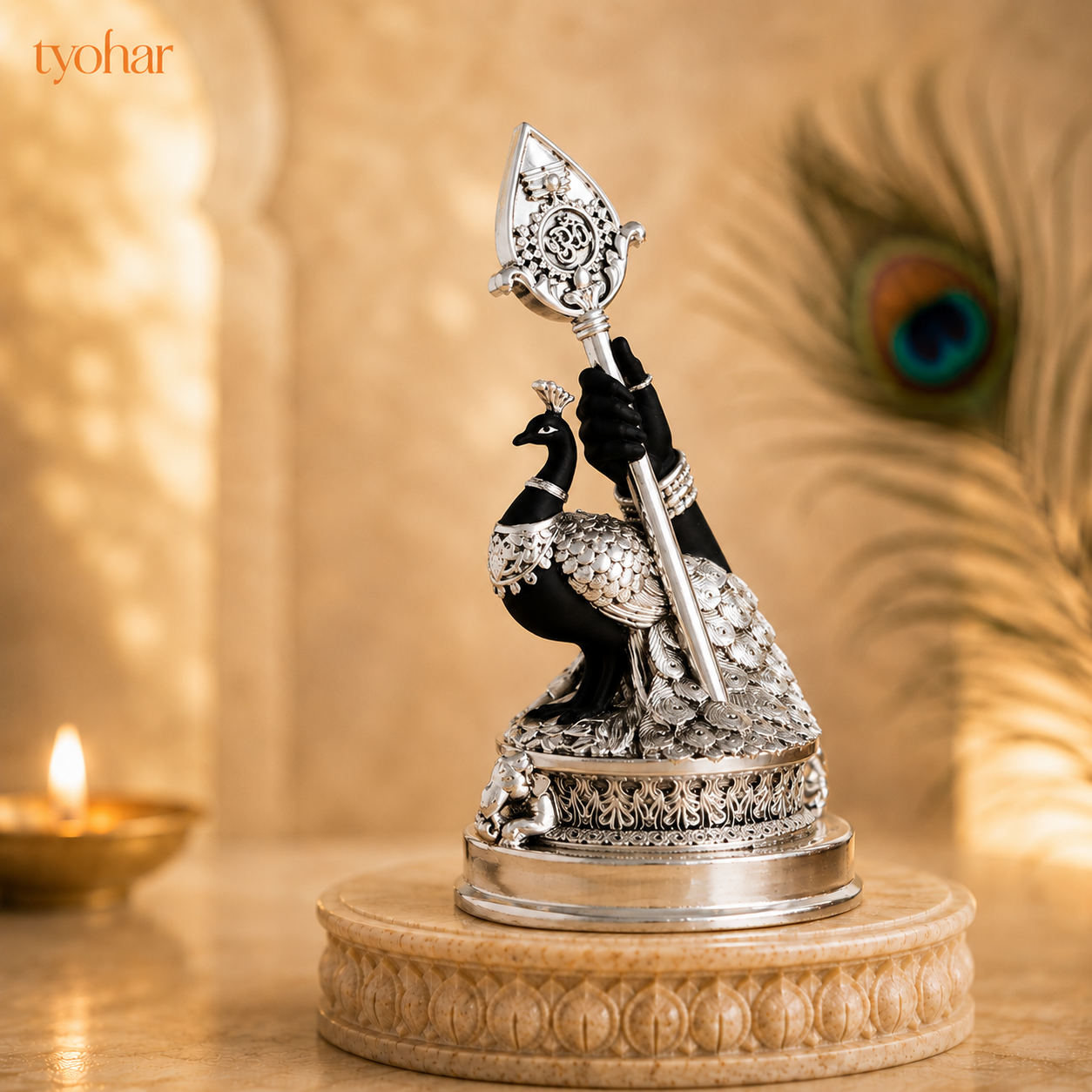 Vel Mayil Murugan Idol (999 Silver Plated)