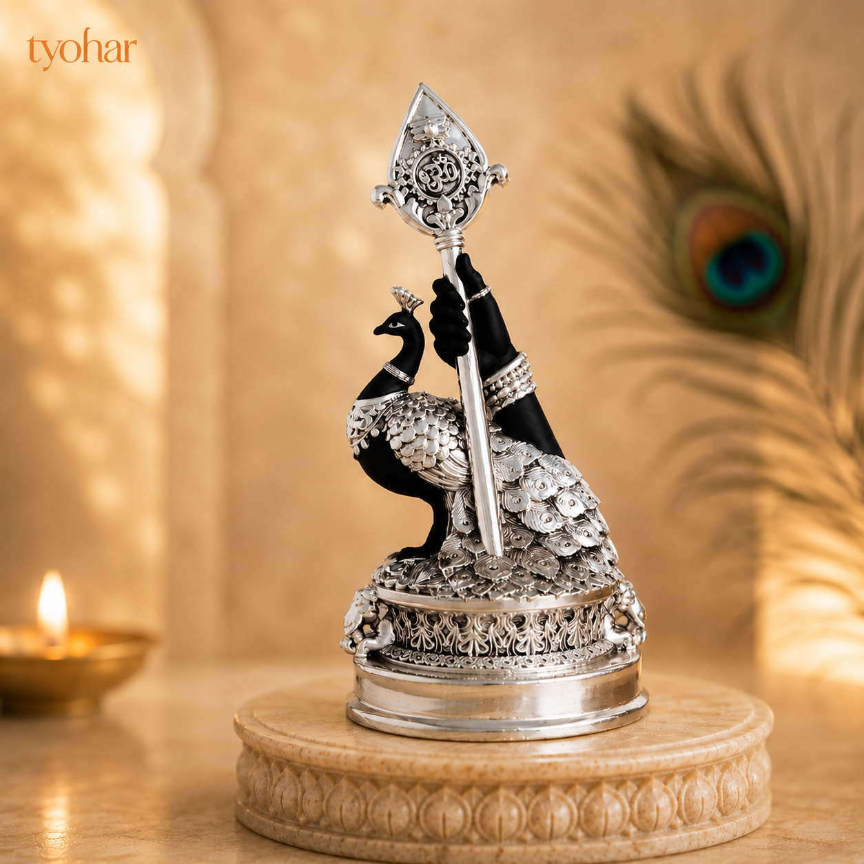 Vel Mayil Murugan Idol (999 Silver Plated)