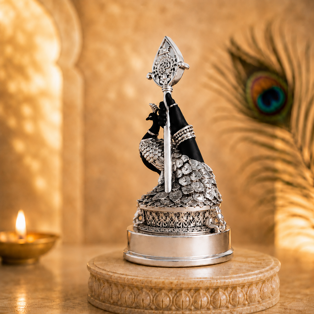 Vel Mayil Murugan Idol (999 Silver Plated)