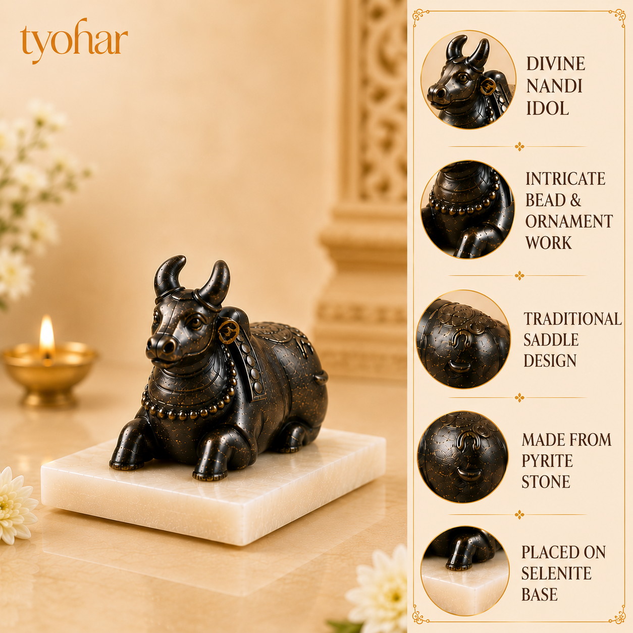 Pyrite Shivling & Nandi | Attract Abundance, Prosperity & Shiv Ji's Blessings