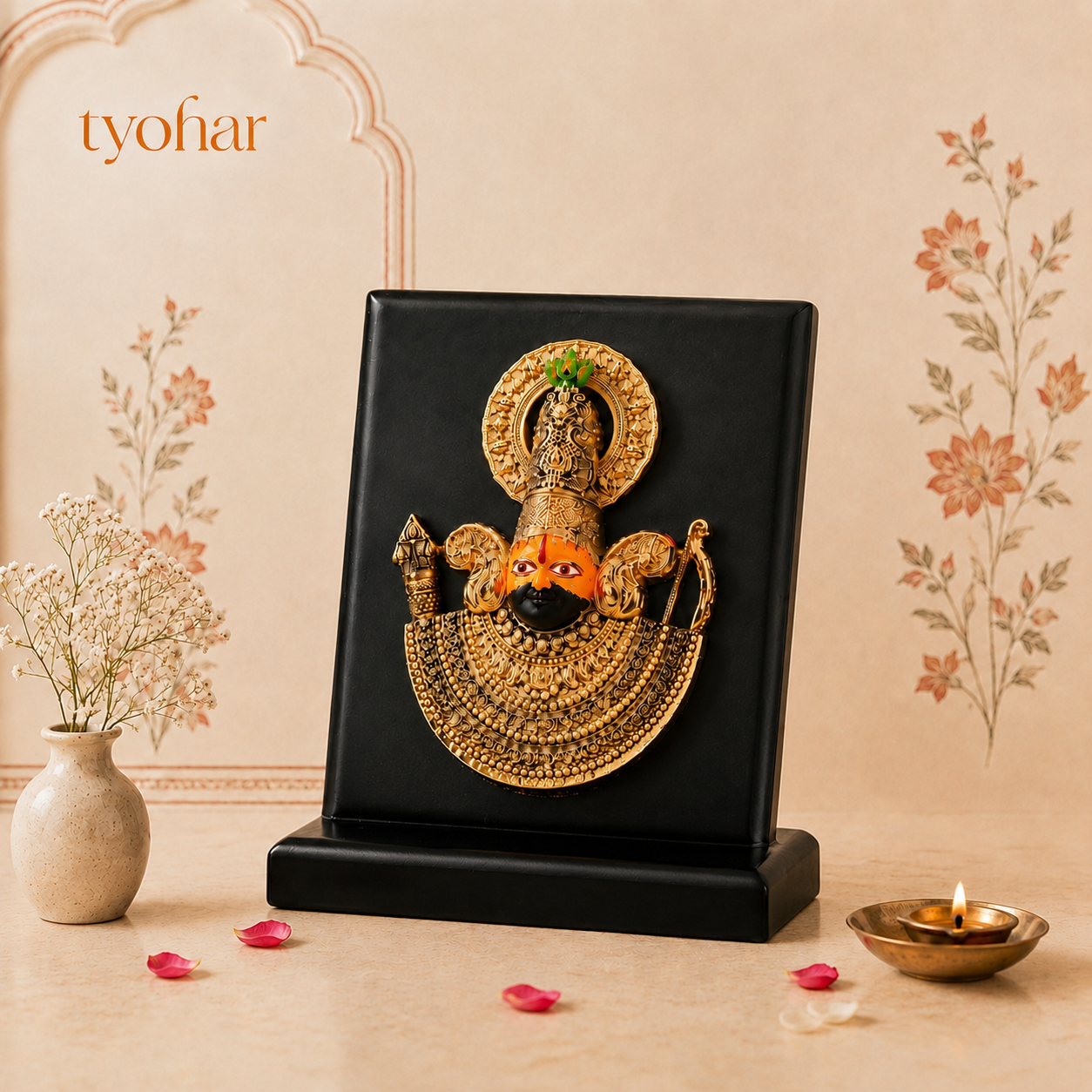 Baba Khatu Shyam Ji 3D Idol | Pure Gold & Silver Plated