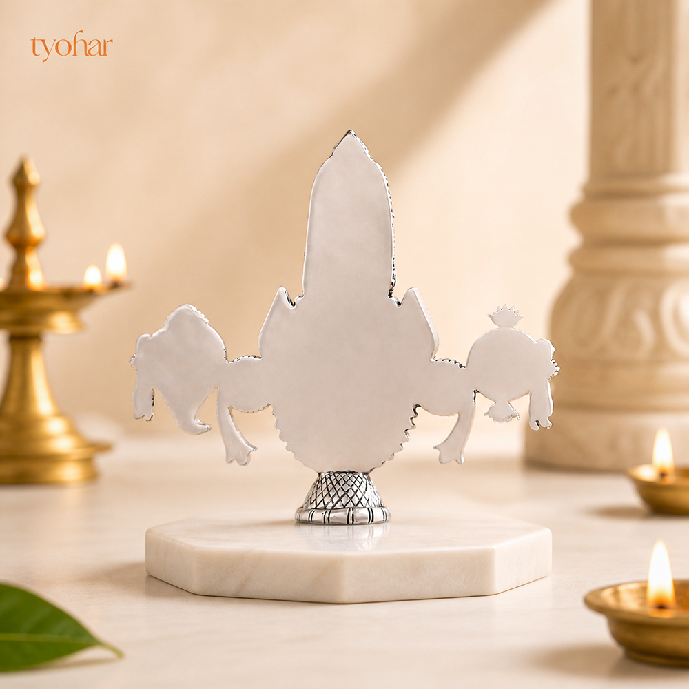Shree Balaji Face Idol | Pure Silver Plated