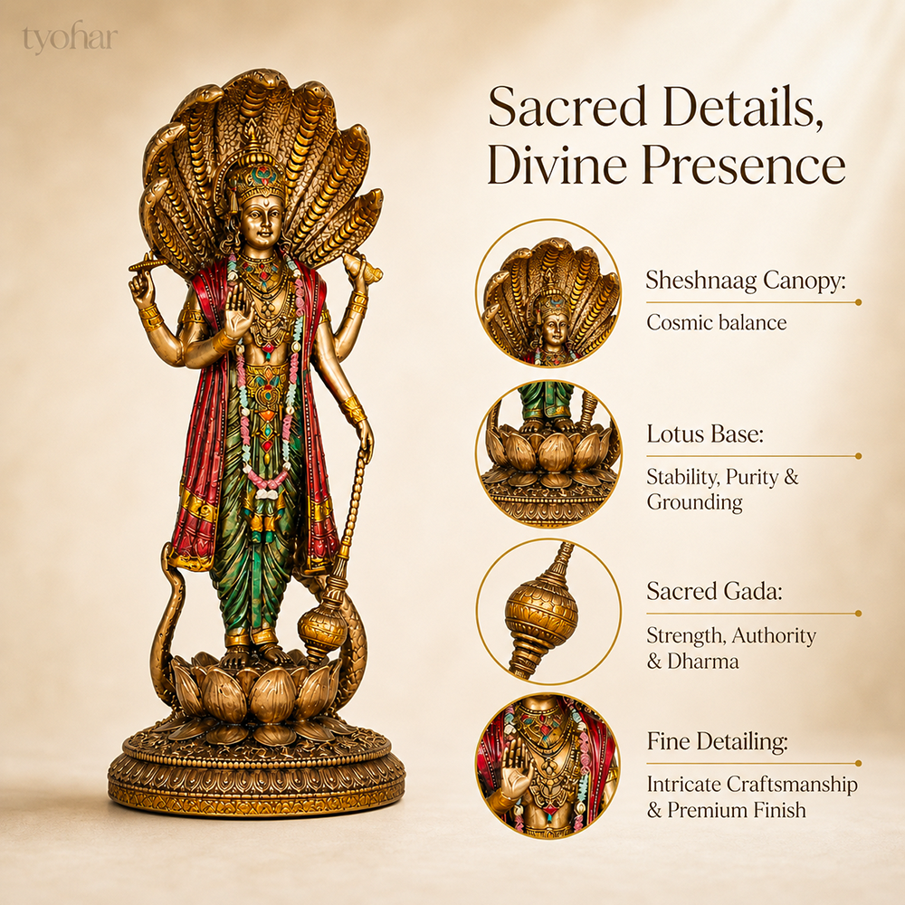 Shree Vishnu Vigraha Antique Idol [12 Inch]