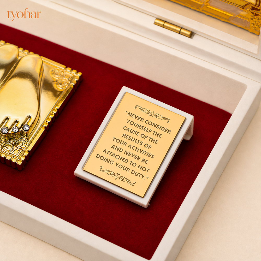 Shreenathji & Radha Krishna Pocket Temple | Pure Gold Plated
