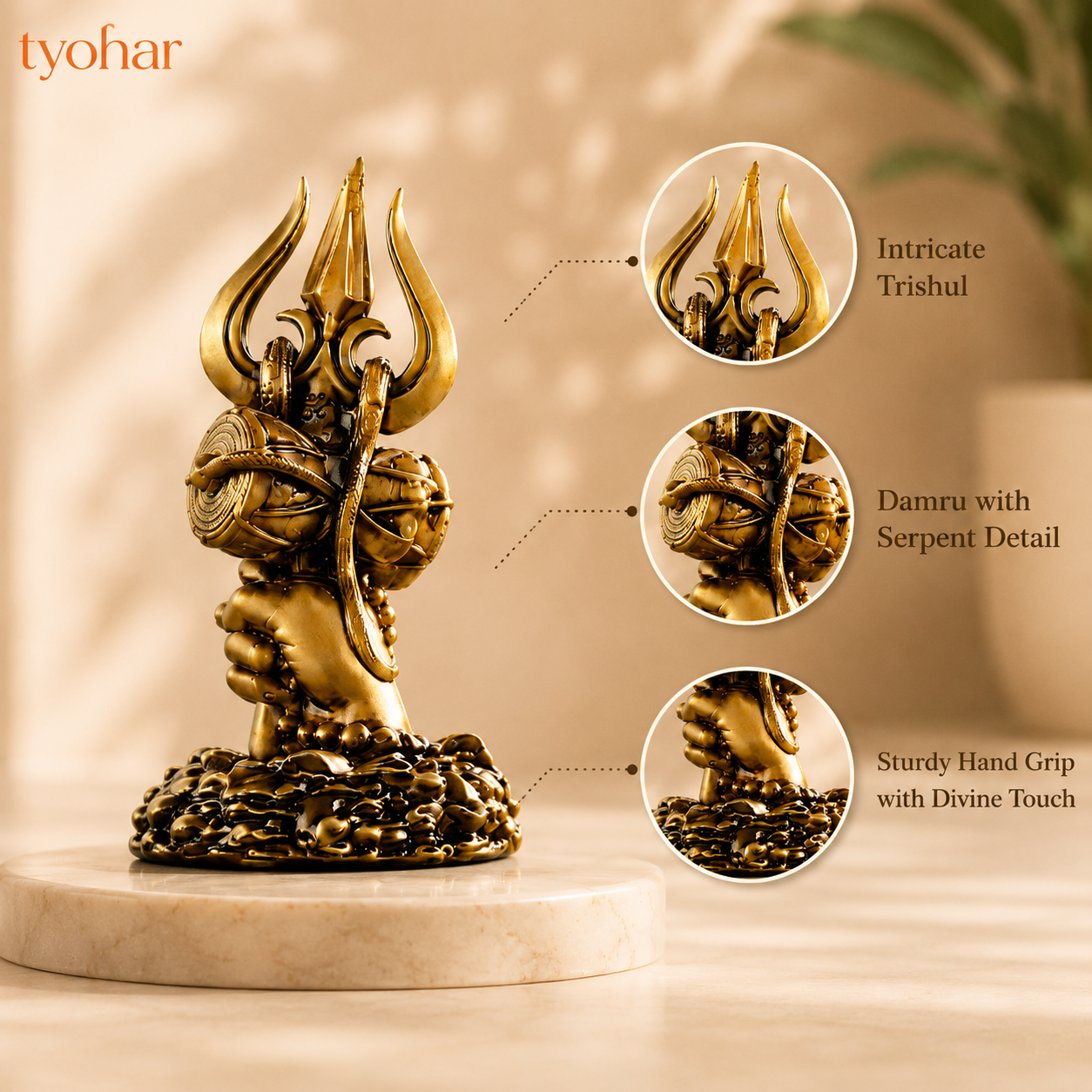 Divine Car Dashboard Idol - Marble Dust Coated