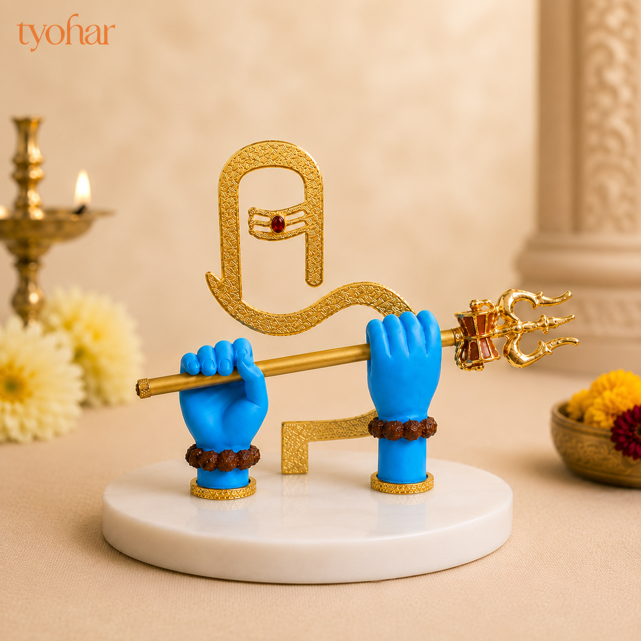 Mahadev's Divine Hands Idol | Gold Plated