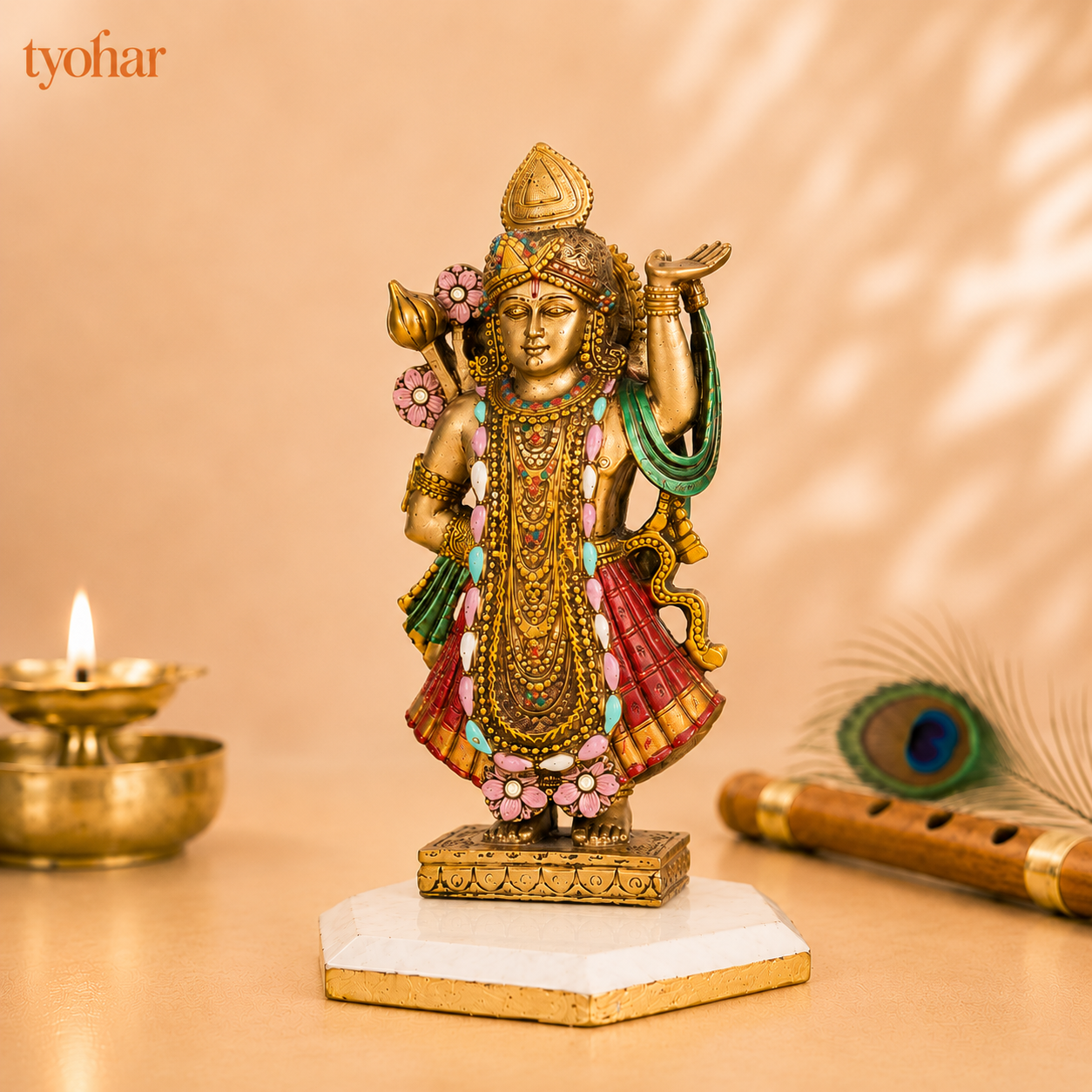 Lord Shreenath Ji Murti Antique Idol (10 Inch)