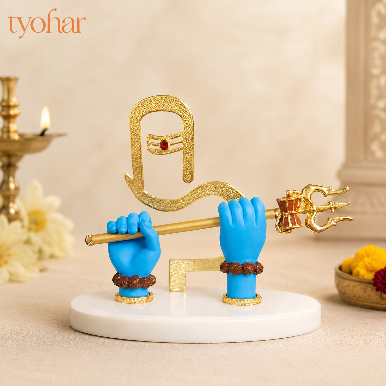 Mahadev's Divine Hands Idol | Gold Plated