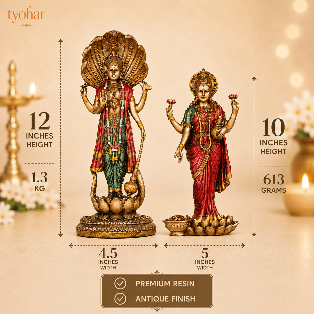 Shree Vishnu Vigraha Antique Idol [12 Inch]