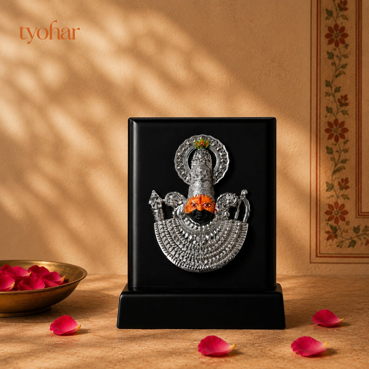Baba Khatu Shyam Ji 3D Idol | Pure Gold & Silver Plated