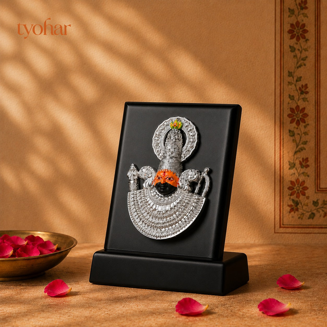 Baba Khatu Shyam Ji 3D Idol | Pure Gold & Silver Plated