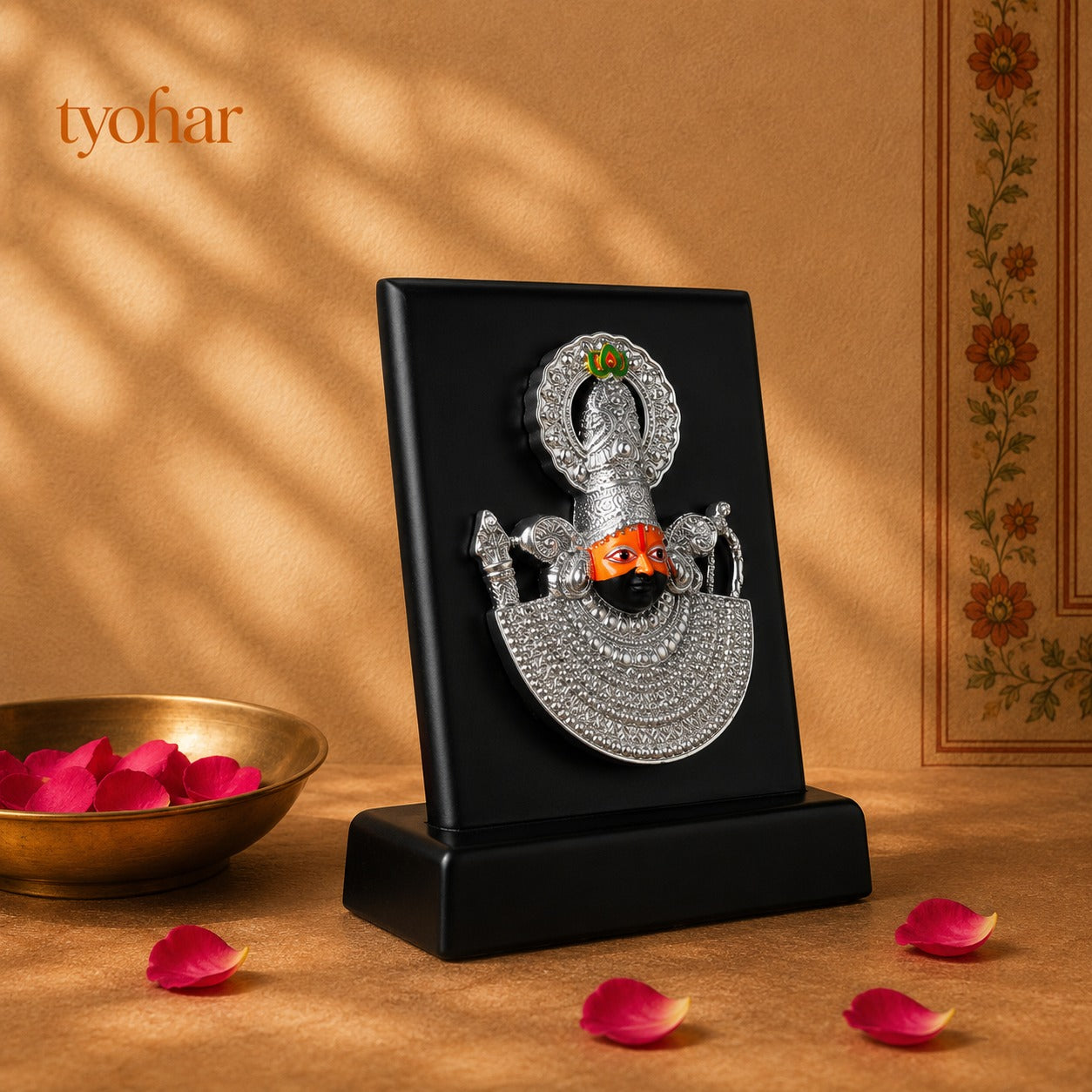 Baba Khatu Shyam Ji 3D Idol | Pure Gold & Silver Plated