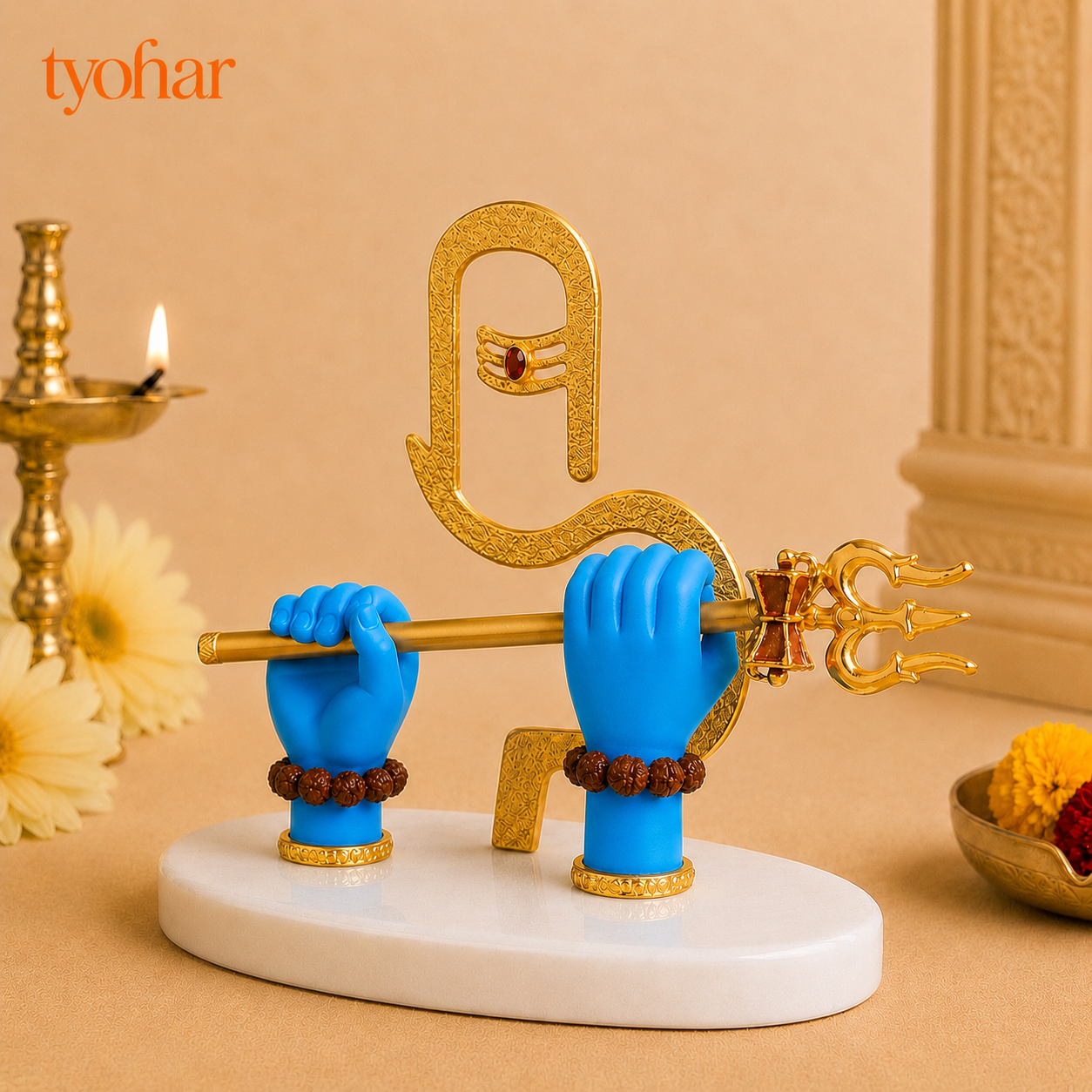 Mahadev's Divine Hands Idol | Gold Plated