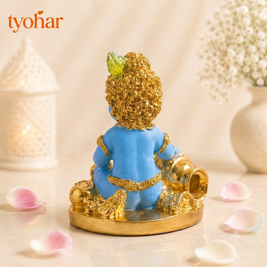 Laddu Gopal Kanha Idol | Pure 24K Gold Plated (Janmashtami Special)