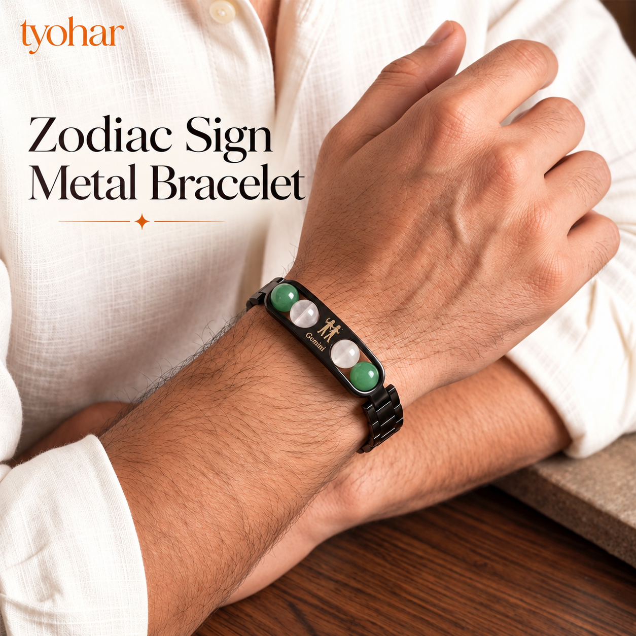 Zodiac Sign Bracelet | Your Crystals + FREE Selenite Plate