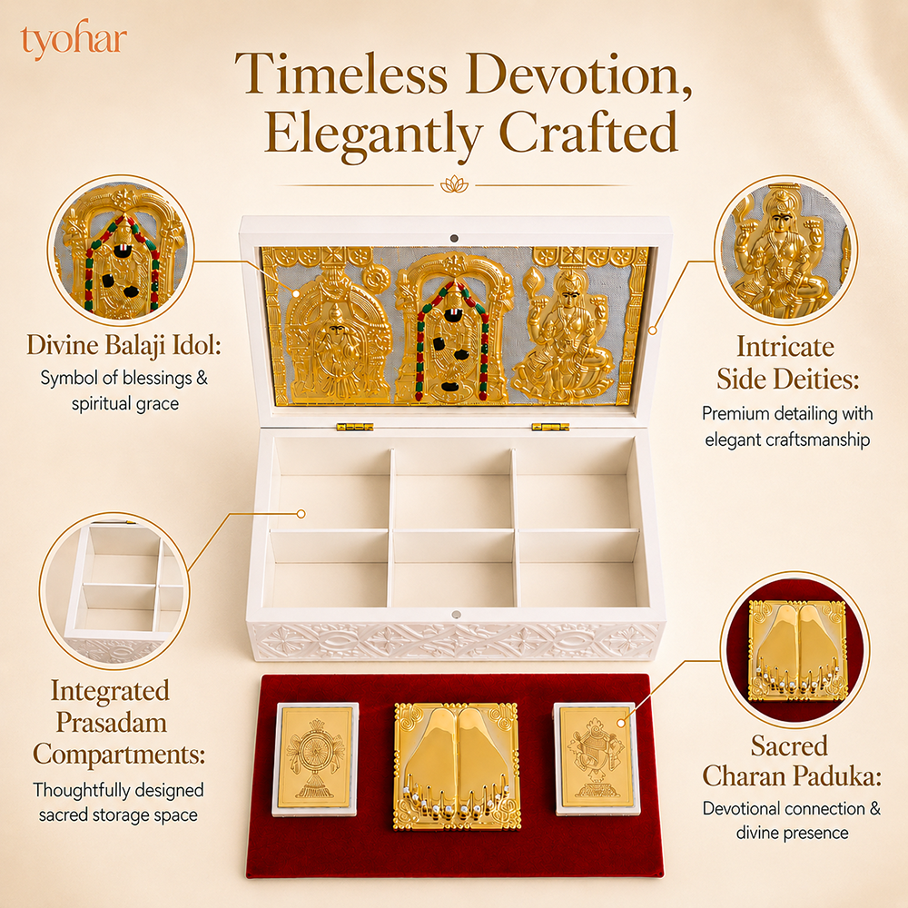 Balaji Pocket Temple | Pure Gold Plated