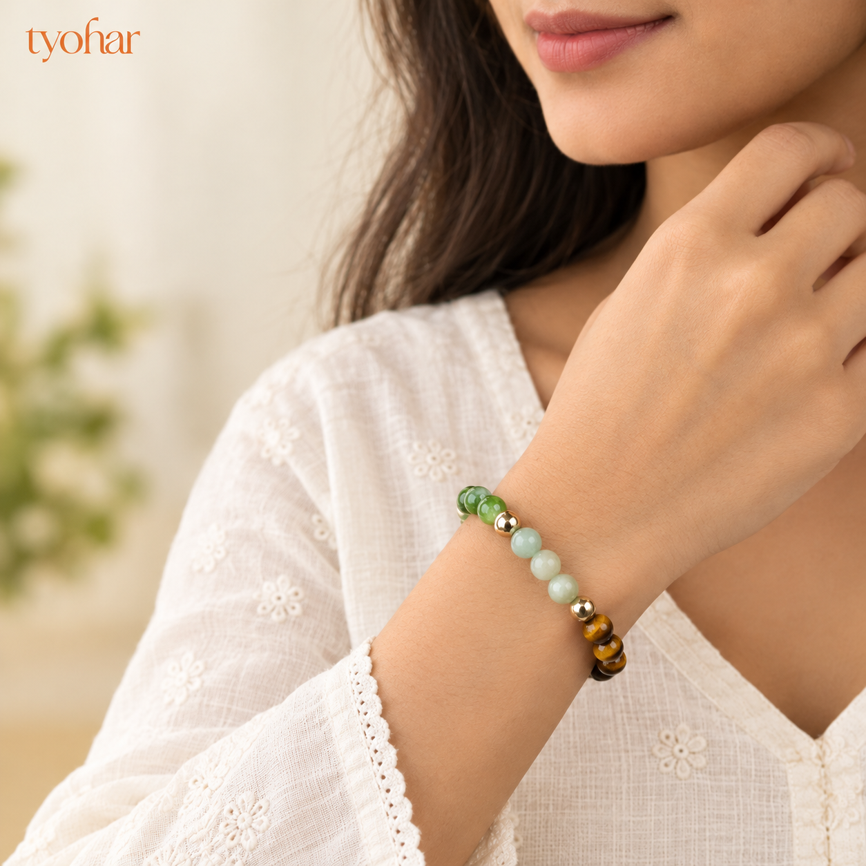 Dhanyog Bracelet | 5 Powerful Crystals + FREE Selenite Plate