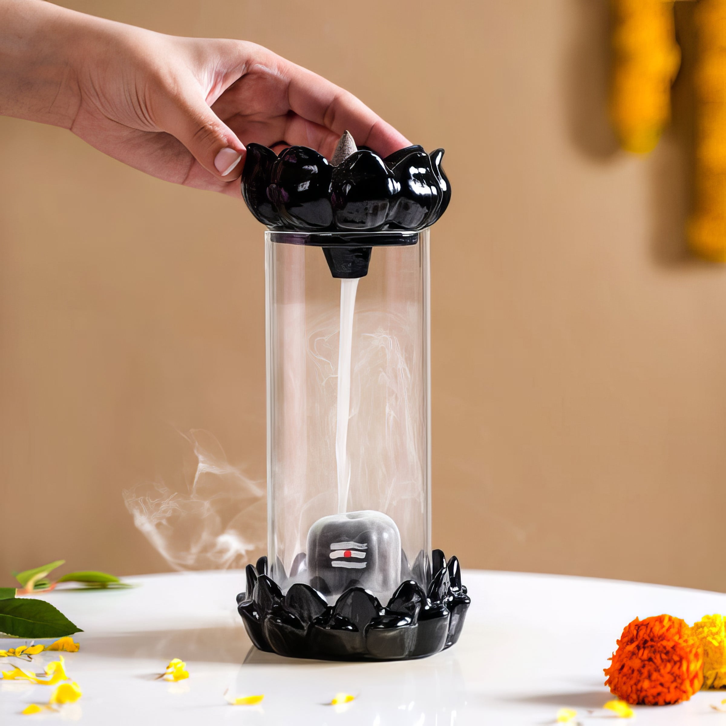 Shivling Smoke Fountain Incense Holder
