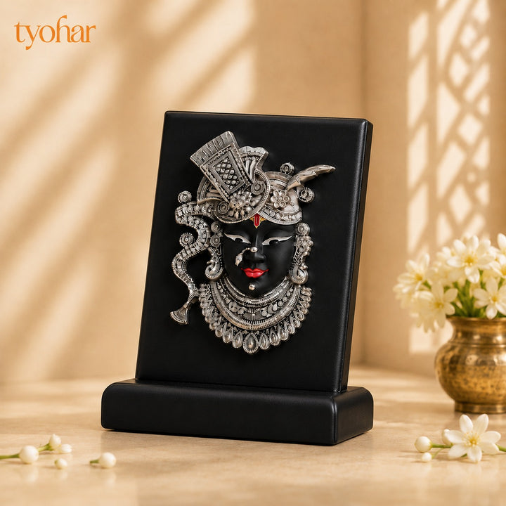 3D Radhe Krishna & Shreenath Ji Frame | 999 Silver Plated