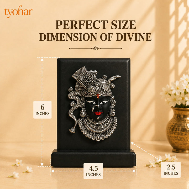 3D Radhe Krishna & Shreenath Ji Frame | 999 Silver Plated