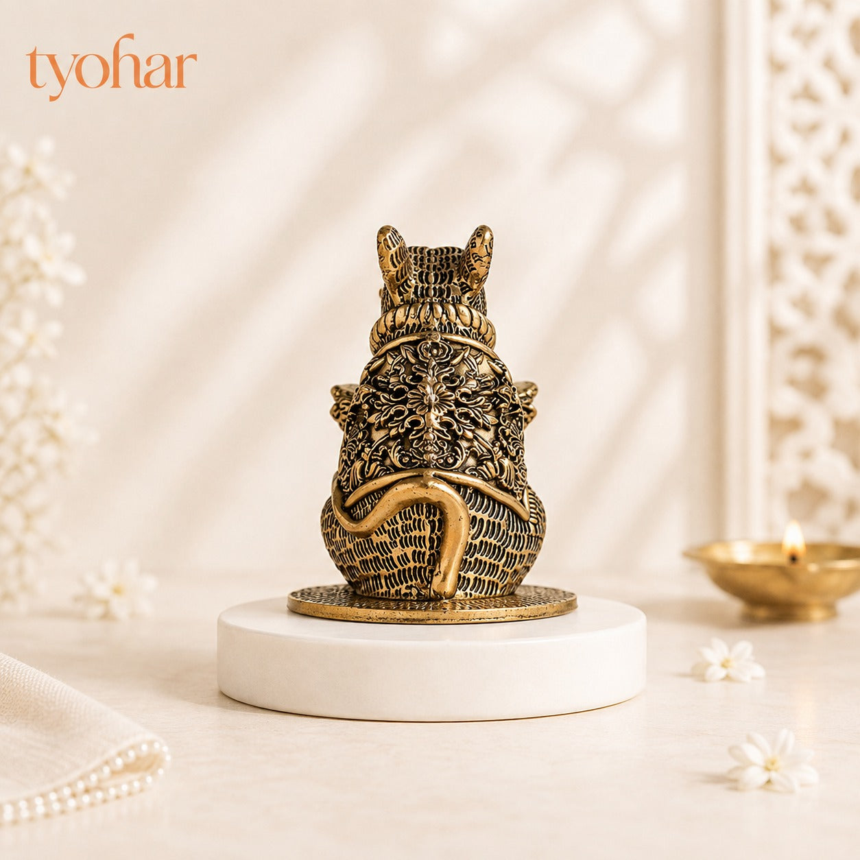 Brass Mushak Raj Diya | Pure Brass, Best For Pooja