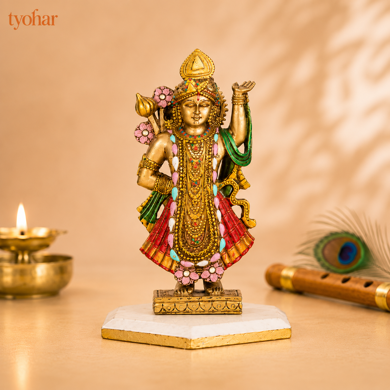 Lord Shreenath Ji Murti Antique Idol (10 Inch)
