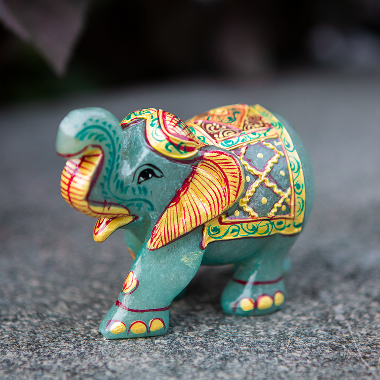 Green Aventurine Elephant