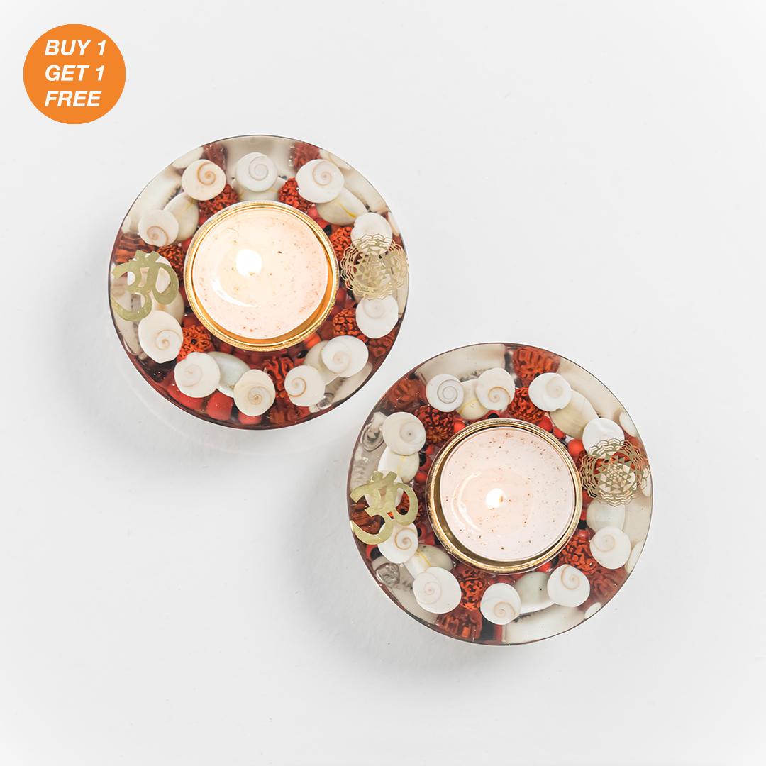 Dhan Laxmi Diya Holder (Diwali Special - Set of 2)
