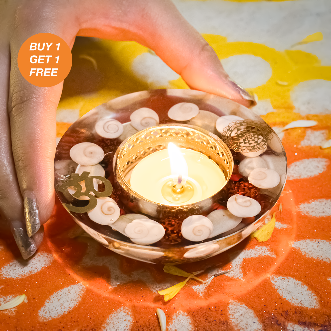 Dhan Laxmi Diya Holder (Diwali Special - Set of 2)