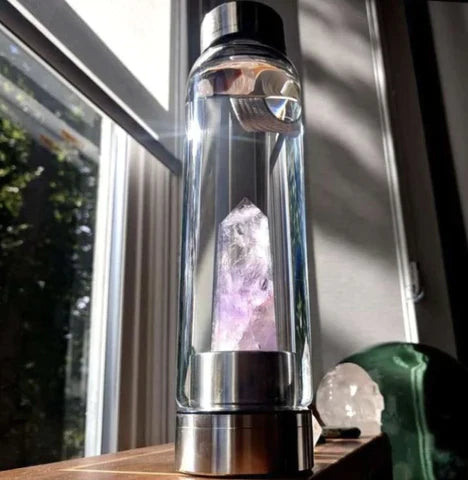 Amethyst Wand Energy Healing Water Bottle