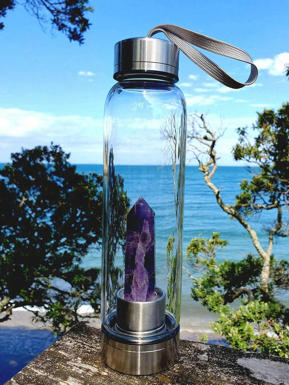 Amethyst Wand Energy Healing Water Bottle