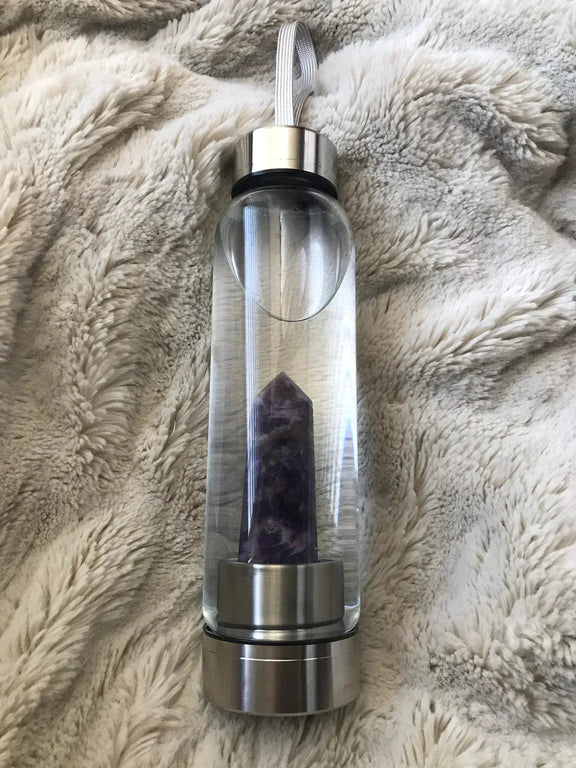 Amethyst Wand Energy Healing Water Bottle
